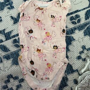 Pink Baby Onesie with Ballerina Print 6-9 Month